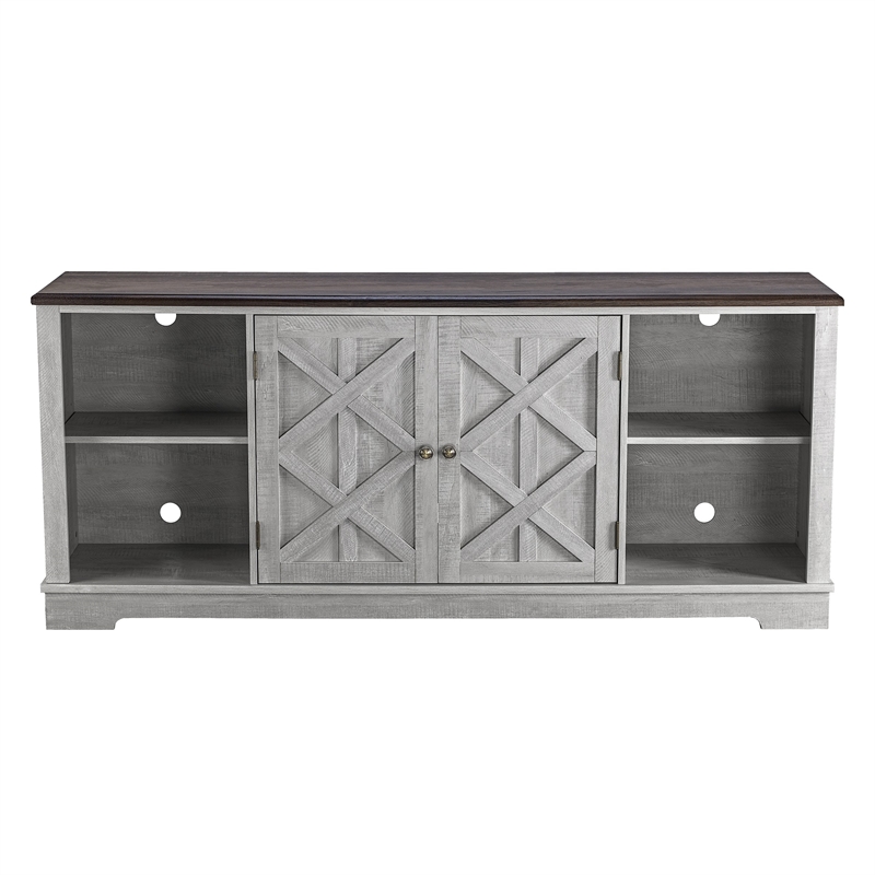 Pemberly Row 70 in. TV Stand Media Console for TV up to 75 in. - Off White