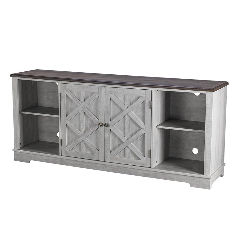 Pemberly Row 70 in. TV Stand Media Console for TV up to 75 in. - Off White