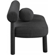 Pemberly Row Modern / Contemporary Black Boucle Fabric Bench