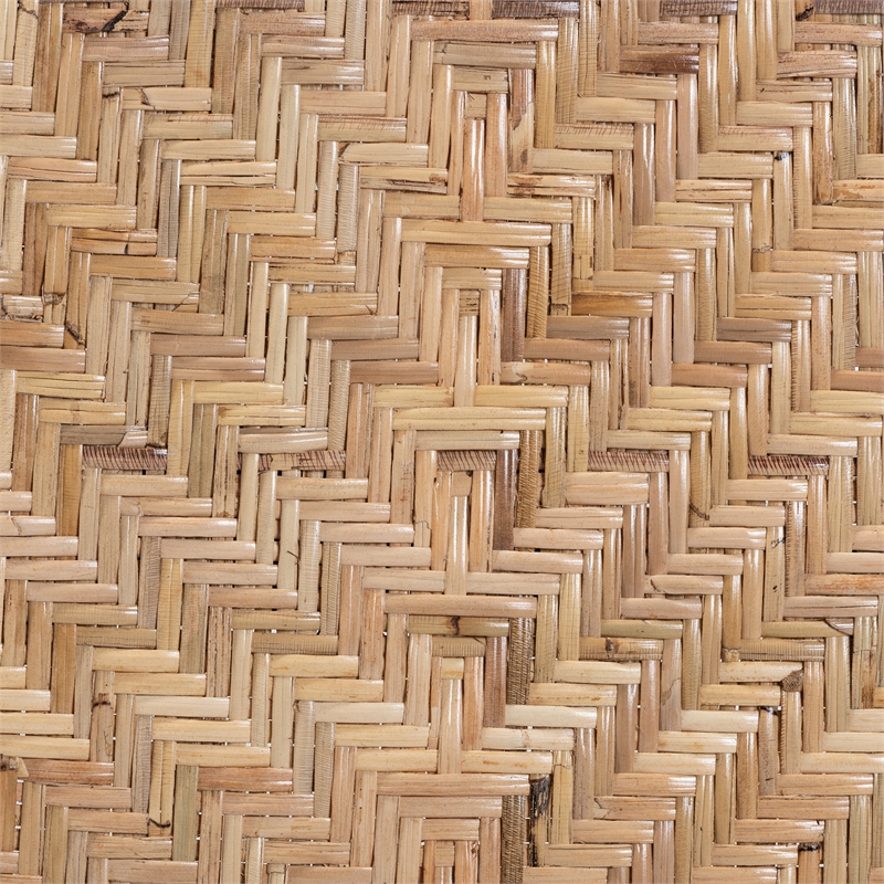 Pemberly Row Two-Tone Black and Brown Wood and Rattan Dining Chair