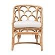 Pemberly Row Contemporary Bohemian Natural Brown Rattan Armchair