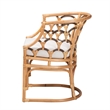 Pemberly Row Contemporary Bohemian Natural Brown Rattan Armchair