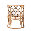 Pemberly Row Contemporary Bohemian Natural Brown Rattan Armchair