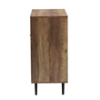 Pemberly Row Brown Finished Wood and Black Metal 2-Door Sideboard