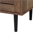 Pemberly Row Brown Finished Wood and Black Metal 2-Door Sideboard