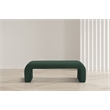 Pemberly Row Modern / Contemporary Green Boucle Fabric Bench