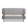 Pemberly Row Upholstered Platform Bed Queen Light Gray Polyester