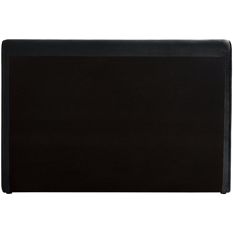 Pemberly Row Contemporary Transitional Black Velvet Queen Bed