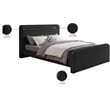 Pemberly Row Modern / Contemporary Black Boucle Fabric Full Bed