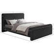 Pemberly Row Modern / Contemporary Black Boucle Fabric Full Bed