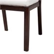 Pemberly Row Modern Dark Brown Mahogany Wood and Dining Side Chair