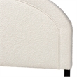 Pemberly Row Modern Cream Boucle Fabric Queen Size Headboard