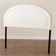 Pemberly Row Modern Cream Boucle Fabric Queen Size Headboard