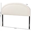Pemberly Row Modern Cream Boucle Fabric Queen Size Headboard