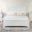 Pemberly Row Basics Queen Bed Set 3/CTN in Rustic White Finish Engineered Wood