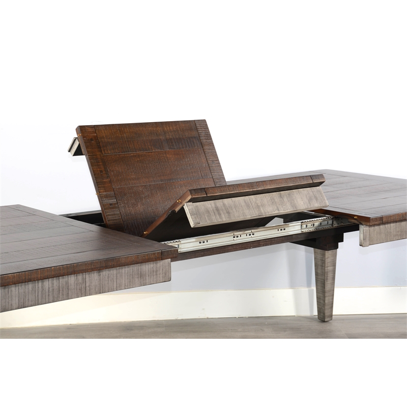 Pemberly Row Contemporary Transitional Extension Dining Table