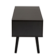 Pemberly Row Two-Tone Black and Brown Wood Coffee Table with Compartment