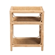 Pemberly Row Modern Bohemian Natural Brown Rattan Nightstand