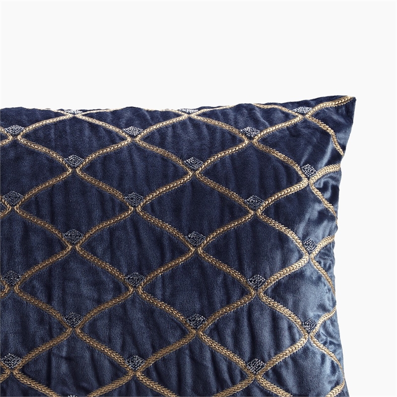 Pemberly Row Modern / Contemporary Decor Pillow in Navy 22x15