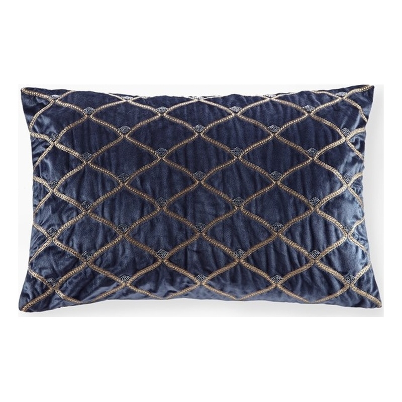 Pemberly Row Modern / Contemporary Decor Pillow in Navy 22x15