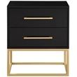 Pemberly Row Contemporary Transitional Black Finish Night Stand
