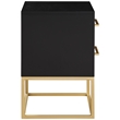 Pemberly Row Contemporary Transitional Black Finish Night Stand