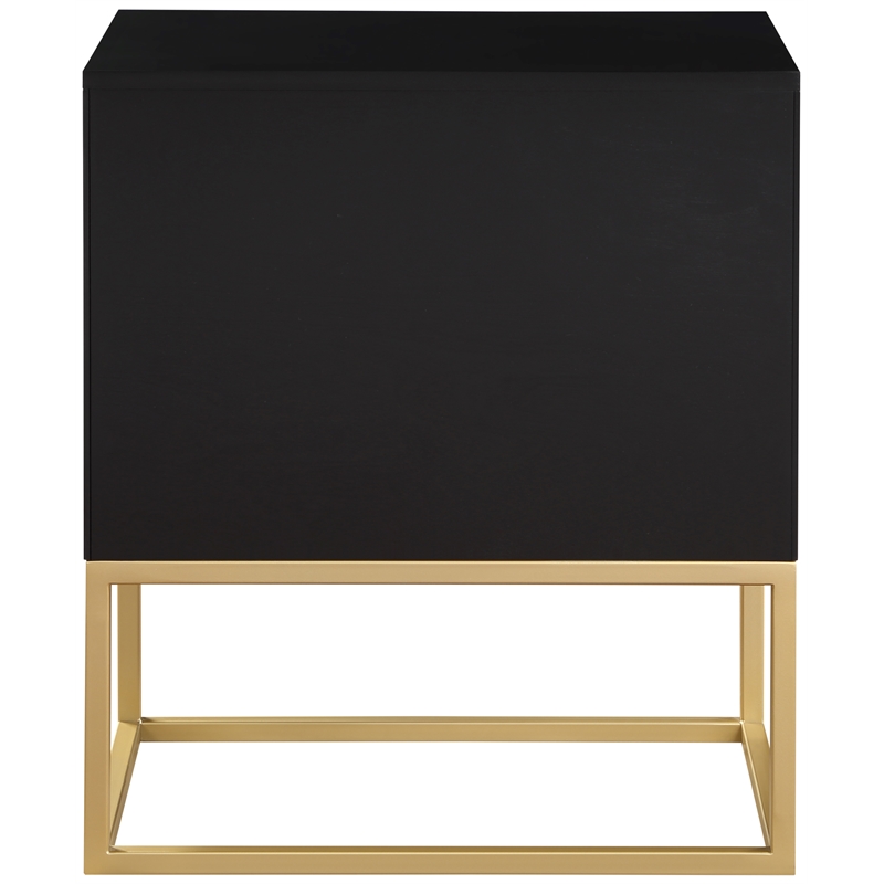 Pemberly Row Contemporary Transitional Black Finish Night Stand