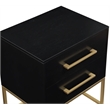 Pemberly Row Contemporary Transitional Black Finish Night Stand
