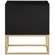 Pemberly Row Contemporary Transitional Black Finish Night Stand