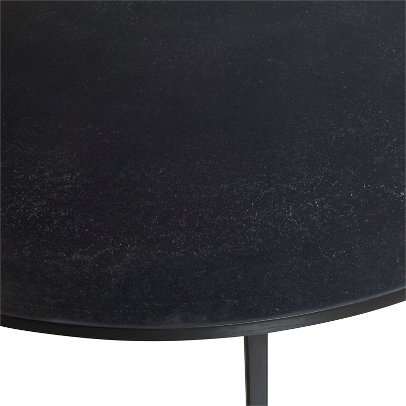 Pemberly Row Contemporary Aluminum Nesting Tables in Espresso (Set of 3)