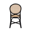 Pemberly Row Modern Two-Tone Black and Brown Rattan Dining Chair