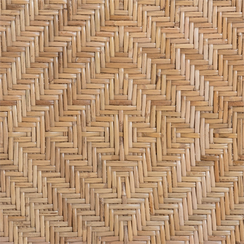 Pemberly Row Modern Two-Tone Black and Brown Rattan Dining Chair