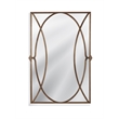 Pemberly Row Contemporary Wall Mirror in Bronze Finished Metal