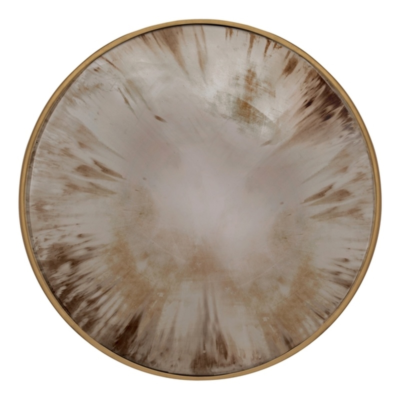 Pemberly Row Modern / Contemporary Wall Mirror in Gold Metal