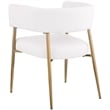 Pemberly Row Cream Durable Linen Textured Fabric Dining Chair