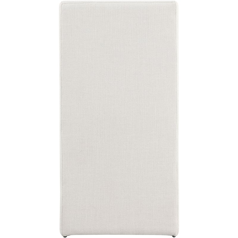 Pemberly Row Cream Linen Textured Fabric Dining Chair (Set of 2)