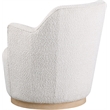 Pemberly Row Contemporary Cream Boucle Fabric Swivel Accent Chair