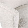 Pemberly Row Contemporary Cream Boucle Fabric Swivel Accent Chair