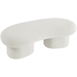 Pemberly Row Modern / Contemporary Cream Boucle Fabric Bench