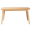 Pemberly Row Mid-Century Modern Natural Oak Finished Wood Dining Table