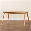 Pemberly Row Mid-Century Modern Natural Oak Finished Wood Dining Table
