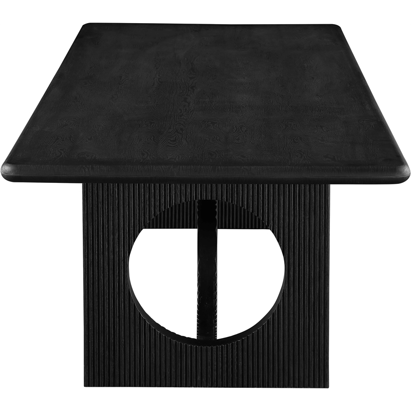 Pemberly Row Contemporary Transitional Black Finish Dining Table