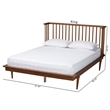 Pemberly Row Modern Ash Walnut Finished Wood King Size Platform Bed