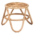 Pemberly Row Contemporary Bohemian Natural Brown Rattan End Table