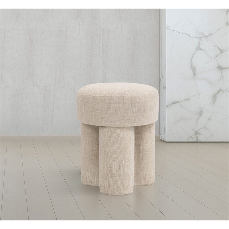 Pemberly Row Modern / Contemporary Beige Fabric Ottoman/Stool