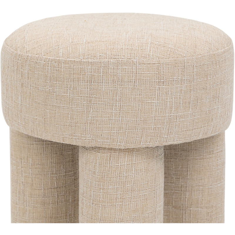 Pemberly Row Modern / Contemporary Beige Fabric Ottoman/Stool
