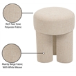 Pemberly Row Modern / Contemporary Beige Fabric Ottoman/Stool