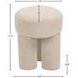 Pemberly Row Modern / Contemporary Beige Fabric Ottoman/Stool