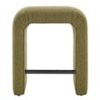 Pemberly Row Contemporary Fabric Counter Stool in Palladian Green