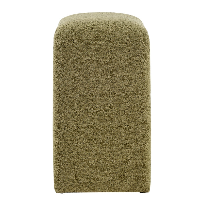 Pemberly Row Contemporary Fabric Counter Stool in Palladian Green